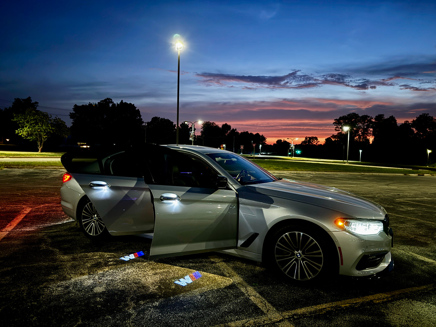 BMW M Door Lights Logo